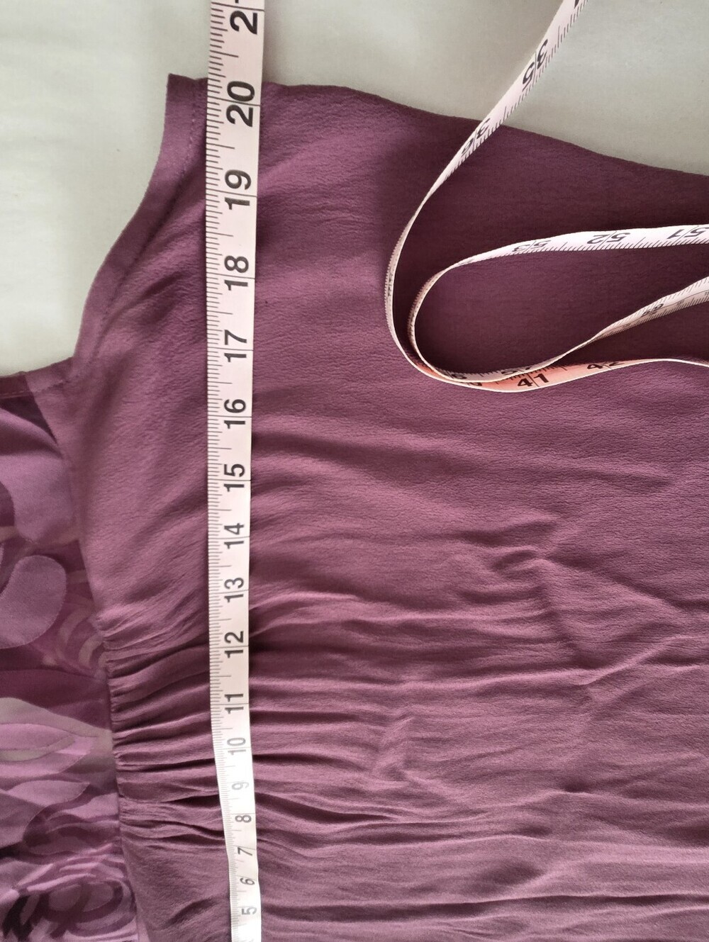 NWT 41 Hawthorne Sleeveless Sheer Blouse Large- Plum Button Up - Picture 8 of 8